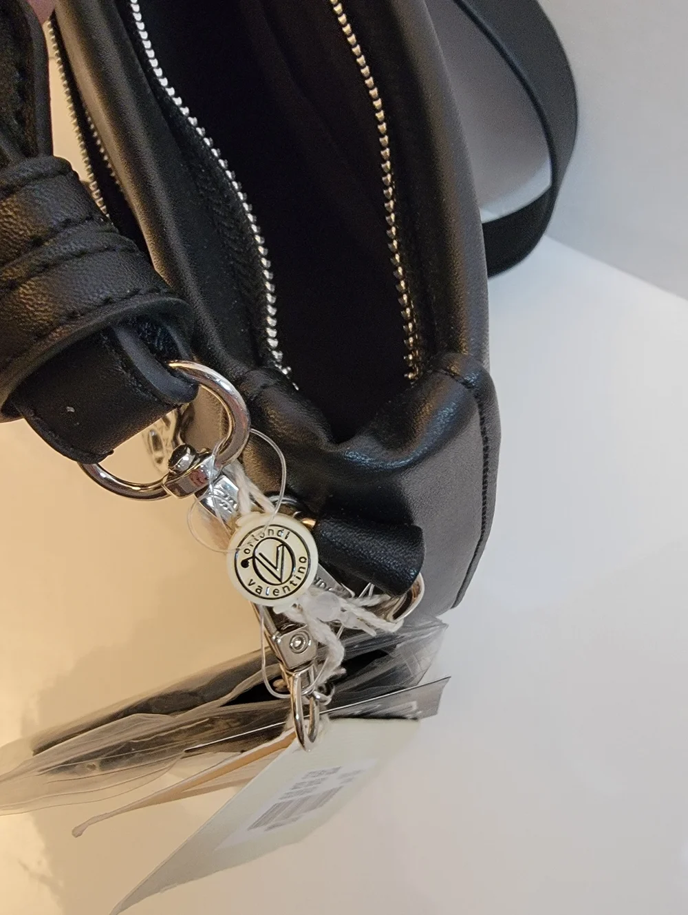 Nwt Valentino Orlandi Vegan Leather Black Crossbody Bag + Wallet - Picture 10 of 16